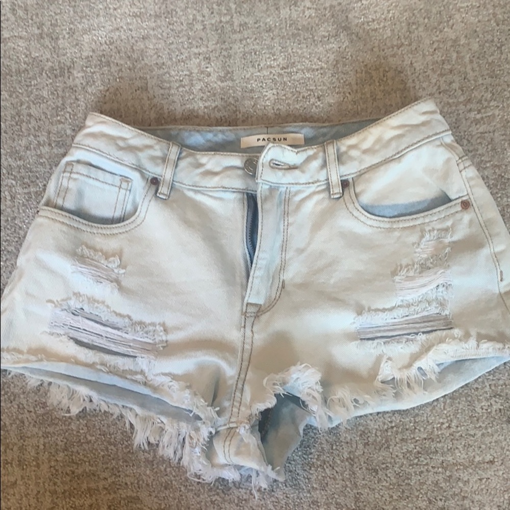 Pacsun light wash jean shorts